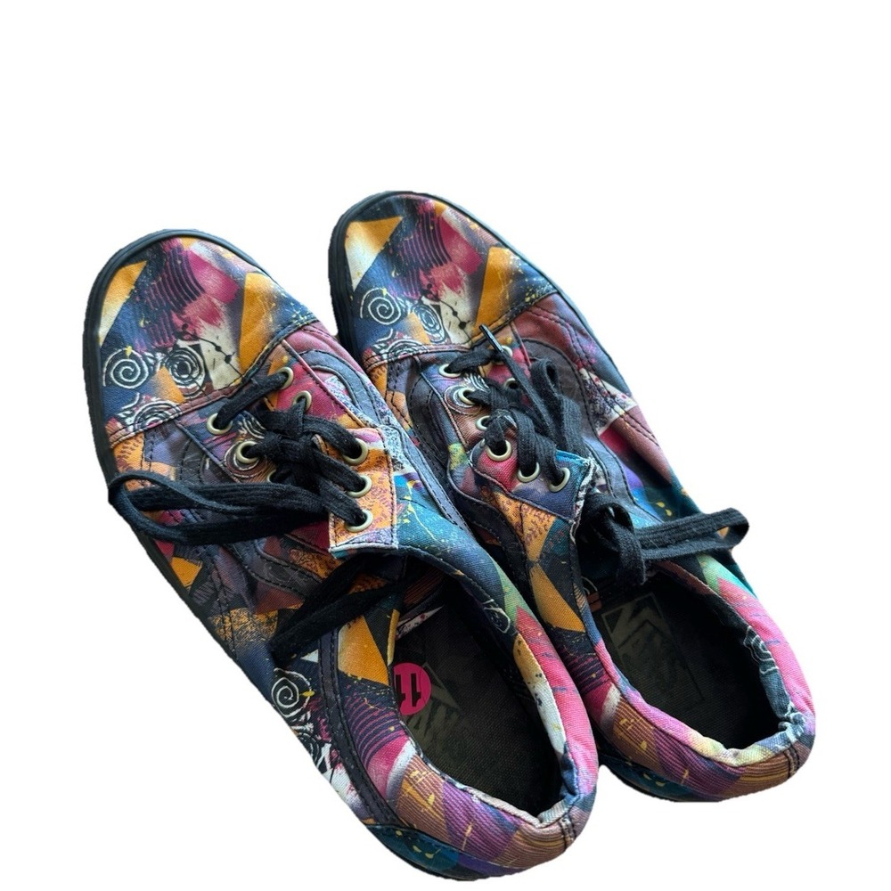 Mens Vans 11 Crazy Bright Funky Abstract Board Shoes Sneakers Old Skool Low Tops
